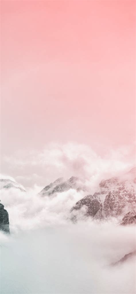 Pink Aesthetic Snow Landscape Wallpapers Wallpaper Cave