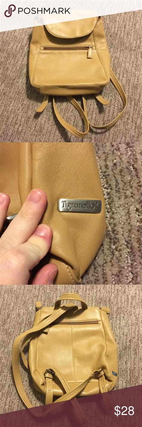Tignanello Backpack Purse Tignanello Tan Leather This Bag Seems