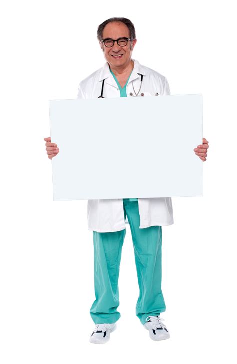 Doctor Holding Banner Png Png Play