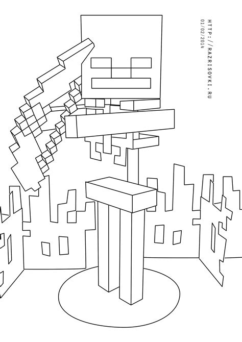 Minecraft Wither Storm Coloring Pages Printable