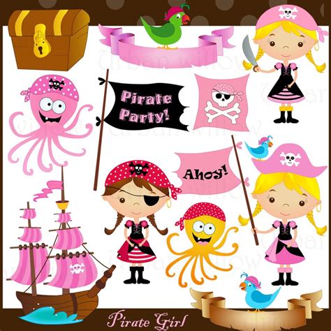 Pirate Girl Png And Jpeg Clip Art Images Etsy