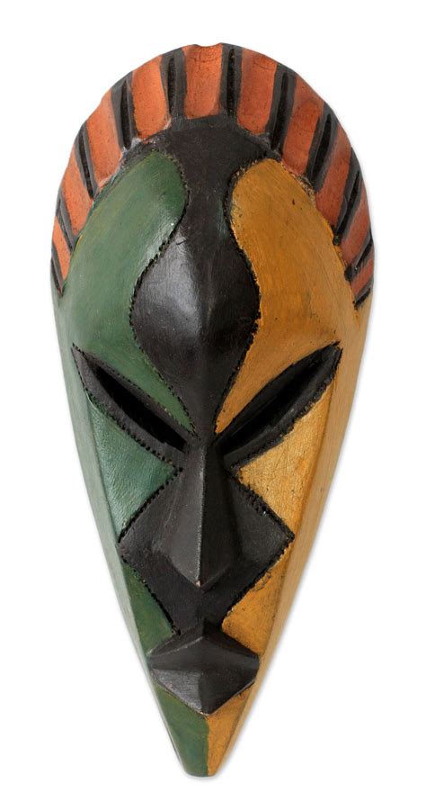 Colorful Handcrafted African Mask From Ghana My Name Is Odartey Novica