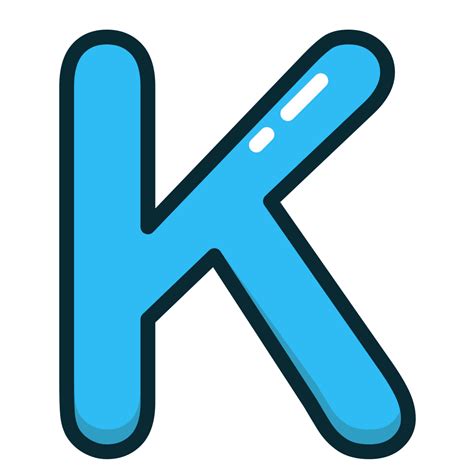 Blue K Letter Alpabet Letters Icon Free Download