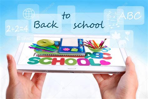 Back To School Concept With Tablet Pc Stock Photo By ©teresaterra 52133511