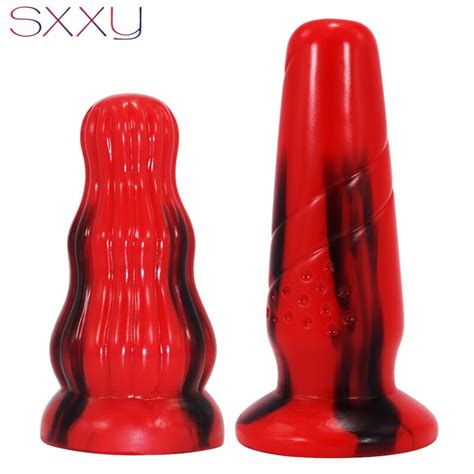Sxxy Anal Sex Toys Thick Butt Plug Stuffed Curve Silicone Dildo