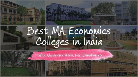 Top Colleges Offering Ma Economics In India Criteria Fee Duration