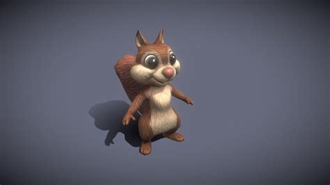 Artstation Cartoon Squirrel 3d Model