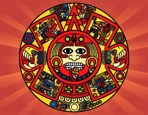 Ver más ideas sobre dibujos, dibujos para bordar, pintura en tela. Dibujo de Calendario azteca pintado por en Dibujos.net el ...