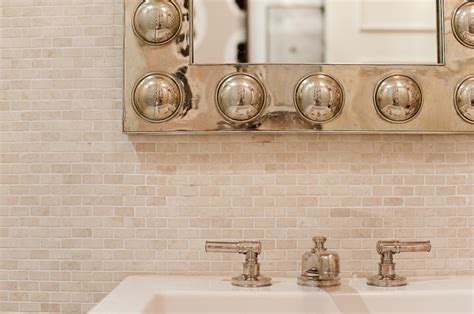 Maybe you would like to learn more about one of these? Tumbled Marble Backsplash - Transitional - bathroom ...