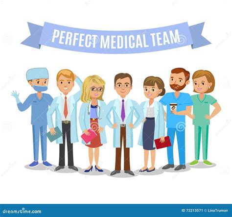 Medical Team Set Of Hospital Medical Staff Stock Vector Illustration