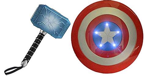 Buy Ang Plastic Thor Lightning Hammer Toy With 12 Inches Captain