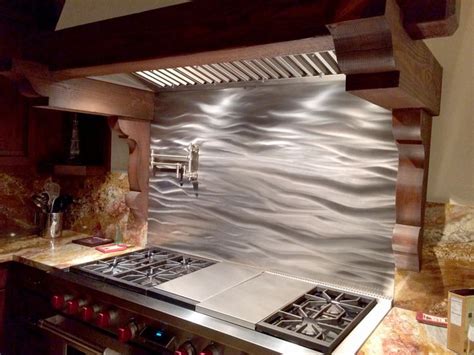 Custom Currents Backsplash Installation In 2020 Stainless Steel