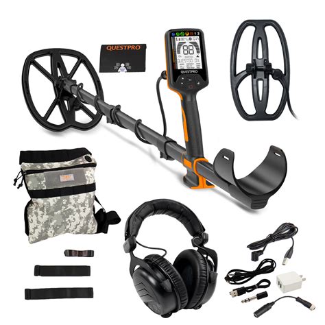 Quest Pro Metal Detector With 11 X 9 Raptors Turbod And 9