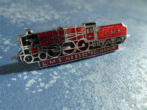 Steam Train Locomotive Metal Enamel Pin Badge Lms 5593 Etsy