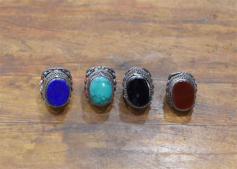 Rings Assorted Silver Stone Afghanistan Rings