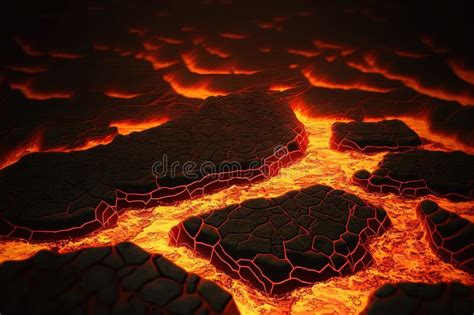 Background Texture Of Molten Lava The Armageddon Or Hell Concept In
