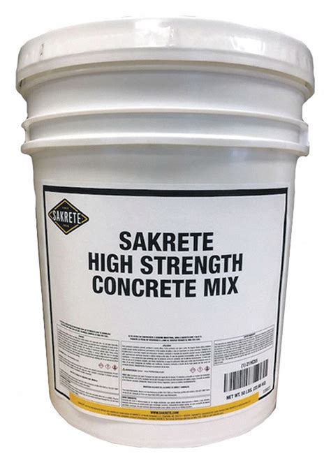 Sakrete 50 Lb Pail High Strength Concrete Mix Gray 038 Cu Ft