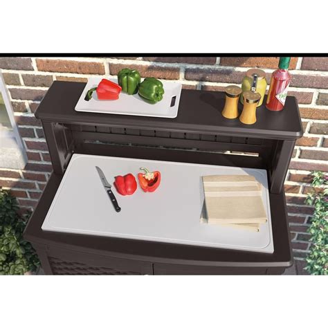 Suncast 47 Gal Patio Storage And Prep Station Bmps6400 The Home