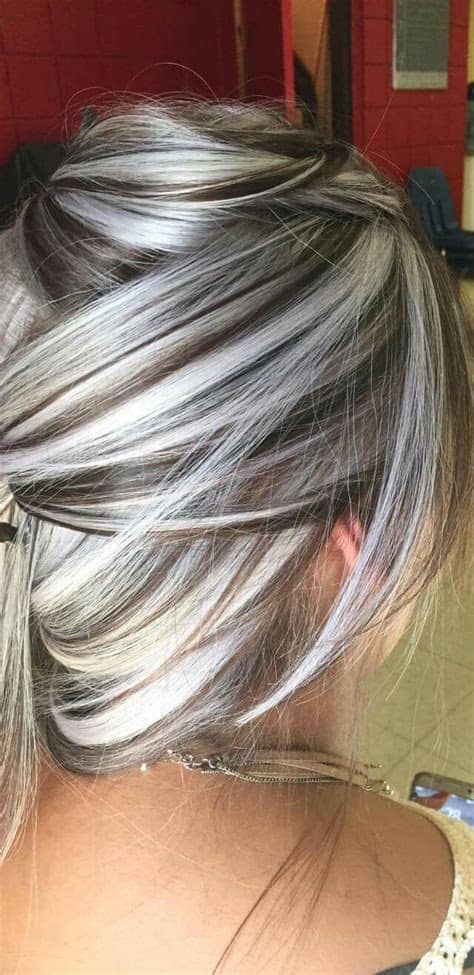 Grey hair with brown lowlights. 447 best Silver, Grey Hair images on Pinterest | Grey hair ...