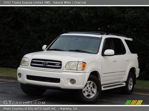 Natural White 2002 Toyota Sequoia Limited 4wd Charcoal Interior