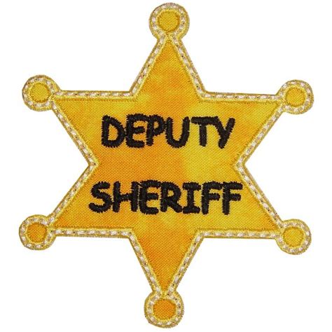Deputy Sheriff Applique Sheriff Deputy Sheriff Custom Embroidery