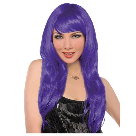 Glamorous Long Purple Wig Party City