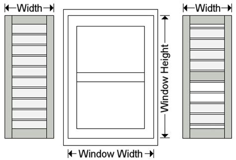 For replacement windows, storm windows, or exterior shutters, you'll need to measure the width at the base, middle, and top, and use the smallest measurement. Exterior Shutters Shaker Outdoor Window Shutter Measuring