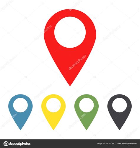 Set Of Map Pointers Icons Gps Location Symbol Vector Illustration