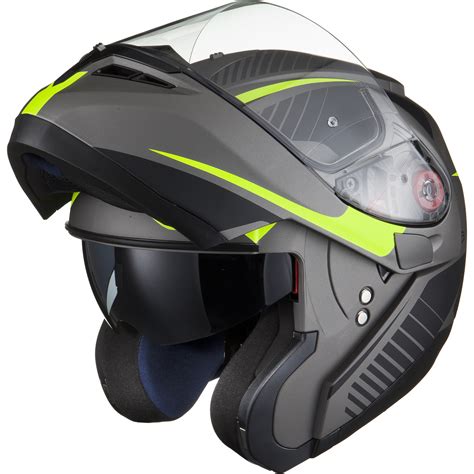Black Optimus Sv Tour Max Vision Flip Up Front Motorcycle Helmet