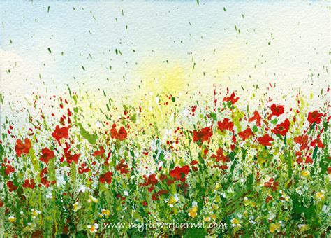 Create A Splattered Paint Flower Garden My Flower Journal