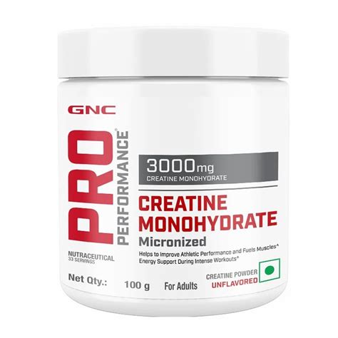 Powder Gnc Pro Performance Creatine Monohydrate Packaging Size 100 Gm