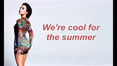 Cool For The Summer Lyrics Demi Lovato Youtube