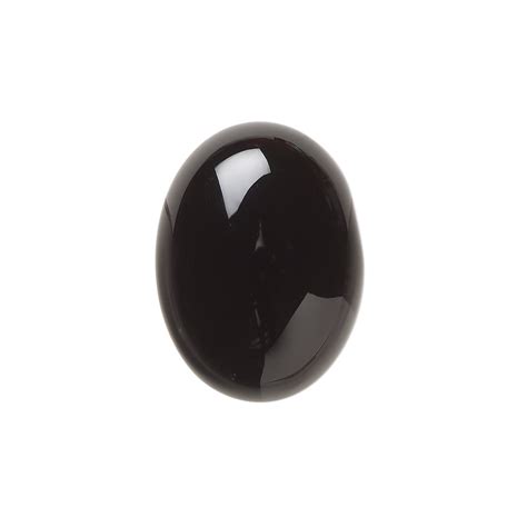 Cabochon Black Onyx Dyed 20x15mm Calibrated Oval B Grade Mohs