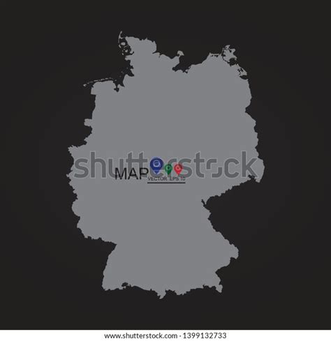 Detailed Map Germany Regions High Detailed Stock Vector Royalty Free