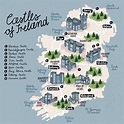 @iz.ptica • Map of Castles of Ireland Ireland Road Trip, Ireland Map ...