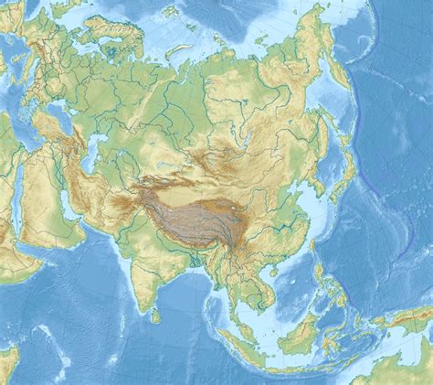 Asia Topographic • Map •