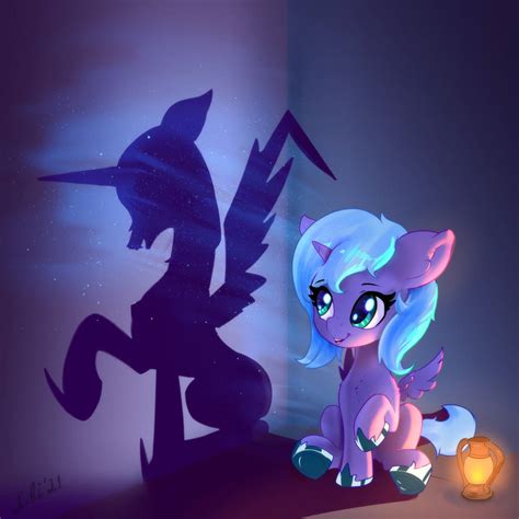 Little Filly Princess Luna And Her Shadow By Xbi On Deviantart