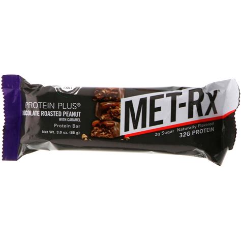 Met Rx Protein Plus Bar Chocolate Roasted Peanut With Caramel 9 Bars