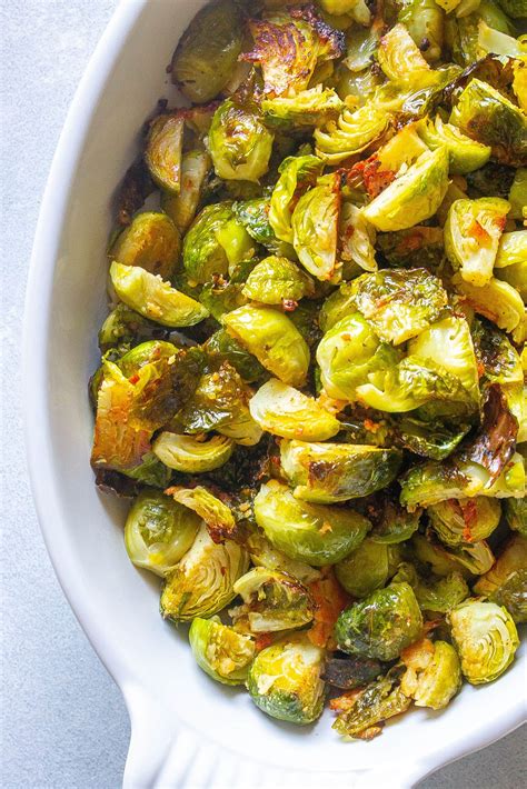 Roasted Brussels Sprouts With Garlic And Parmesan