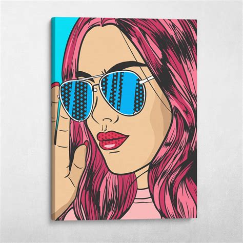 Pop Art Girl With Sunglasses Wall Art