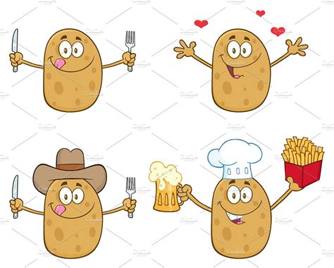 Potato Character Collection 4 ~ Illustrations ~ Creative Market