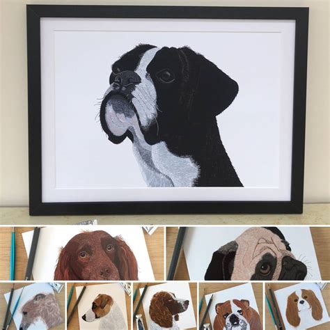 Dog Art Prints Choice Of Eight Designs By Bird