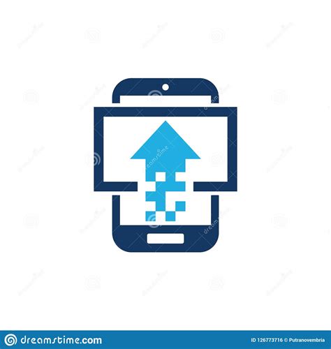 Upload Mobile Logo Icon Design Stock Vector Illustration Of Digital