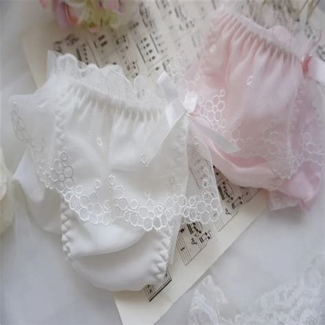 Princess Sweet Lolita Underwear Japanese Lotus Leaf Girls Panties Low