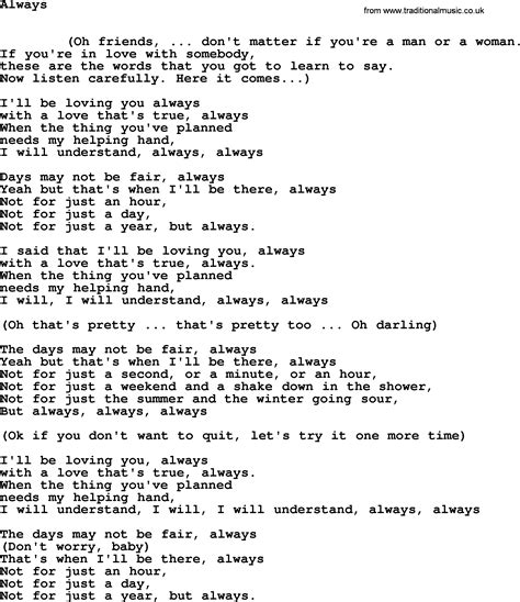 Leonard Cohen Song Always Lyrics