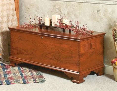 Amish Frederick Cherry Wood Large Reproduction Hope Chest Cherry Wood Amish Furniture Wood