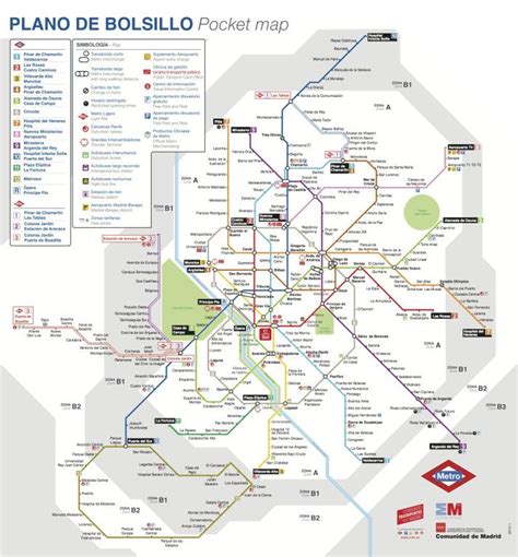 Madrid Spain Metro Map