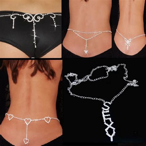 Buy New Arrival Sexy Ladies Belly Chains Lovely Heart Crystal Body Chain Sliver