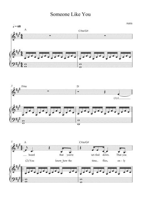 Someone like you chords by adele with guitar chords and tabs. Someone Like You Adele Piano And Voice With Guitar Chords ...
