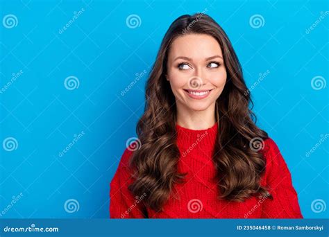 portrait of attractive sly cheerful girl creating solution copy empty space isolated over bright